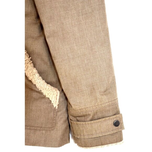 Marmot Sherpa Lined Jacket Medium Khaki Hooded Parka Cozy Y2K Gorpcore Winter - Picture 8 of 12